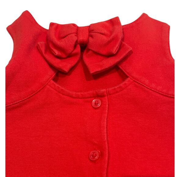 Janie and Jack Baby Girl Candy Red Ruffle Dress - Size 6-12 months - Picture 3 of 4